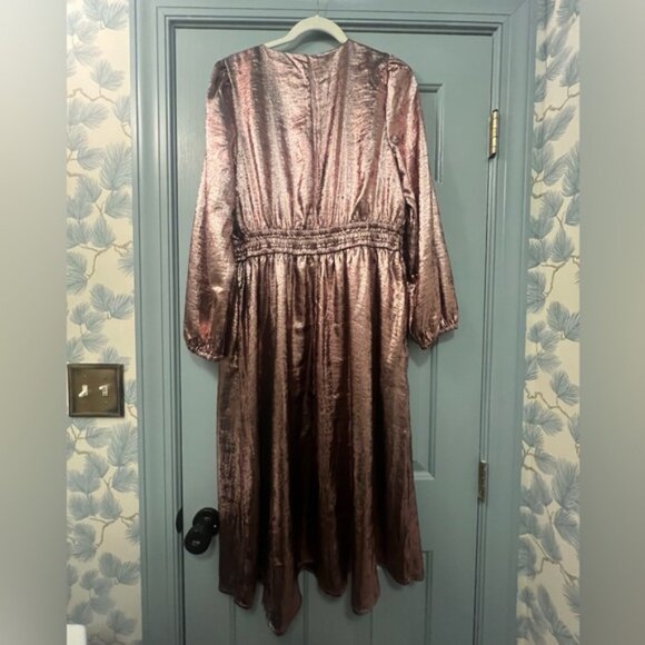 NWT Rose Gold Crossover Dress - 14/16L - Picture 4 of 4